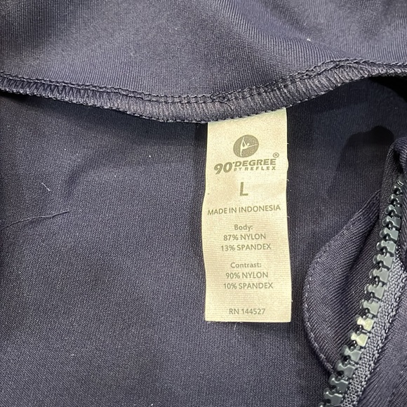 90 Degree By Reflex Women's Navy Full Zip Long Sleeve Jacket/NWT/Large - Picture 6 of 10